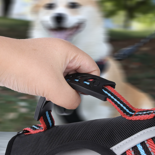 harnais anti traction chien poignee de levage solide